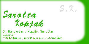 sarolta kopjak business card